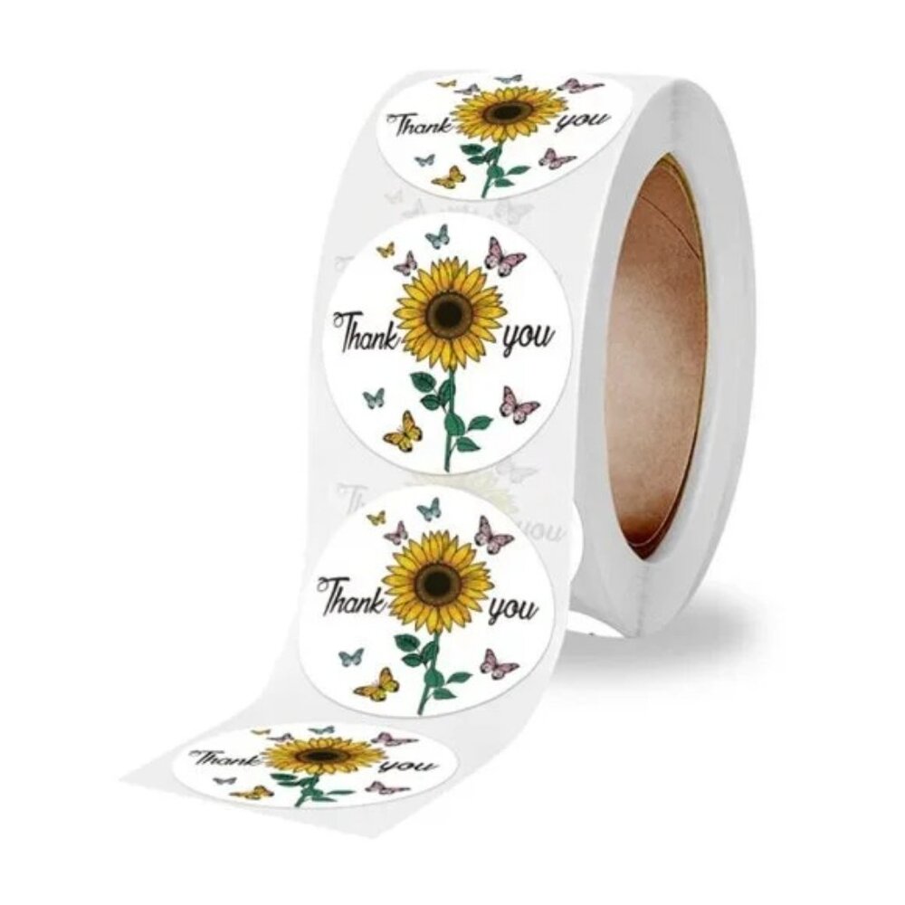 100 pcs 1" Thank You shipping Labels